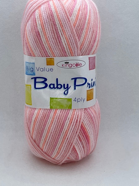 King Cole Big Value Baby Print 4 Ply Baby Yarn 100g - Princess 2572 (Discontinued)