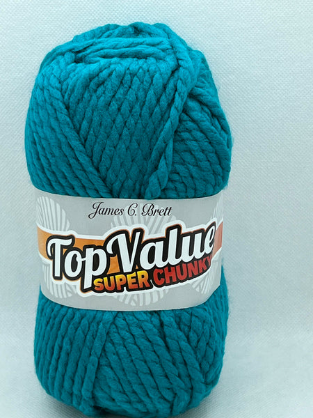 James C. Brett Top Value Super Chunky Yarn 100g - Teal TSC17