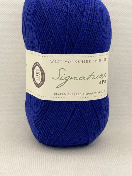 West Yorkshire Spinners Signature 4 Ply Yarn 100g - Cobalt 1005