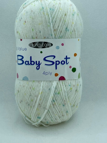 King Cole Big Value Baby Spot 4 Ply Baby Yarn 100g - Pippin 2550 (Discontinued)