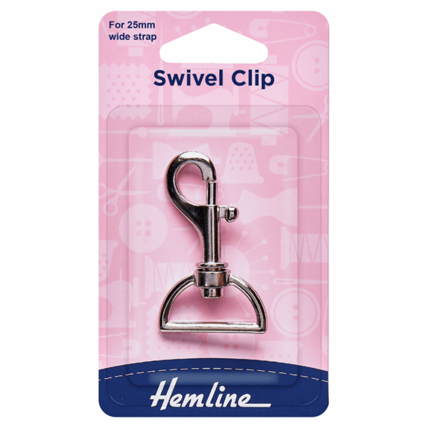 Hemline Swivel Clip 25mm Nickel - H482.25.N