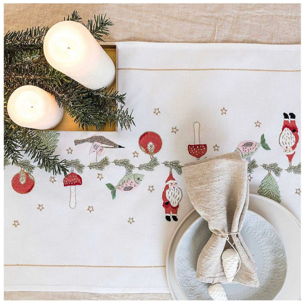 Rico - Christmas Table Runner Embroidery Kit - Christmas Ornaments - 31238.52.12