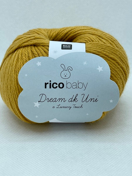 Rico Baby Dream Uni DK Baby Yarn 50g - Mustard 009