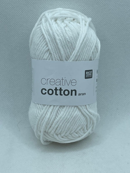 Rico Creative Cotton Aran Yarn 50g - White 80