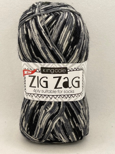 King Cole Zig Zag 4 Ply Yarn 100g - Washington 3006 (Discontinued)