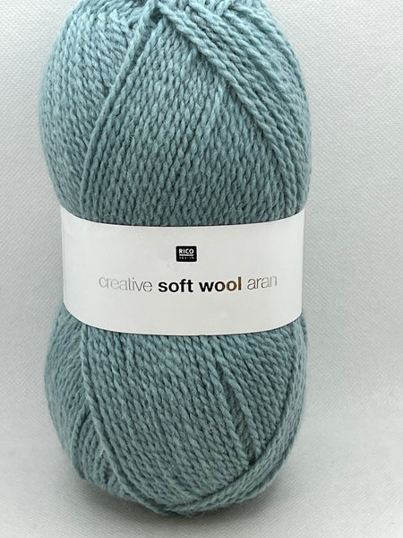 Rico Creative Soft Wool Aran Yarn 100g - Turquoise 024