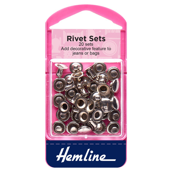 Rivet Kit - Nickel 7mm - 20 Sets - H467.SIL