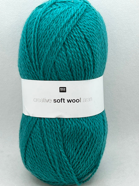 Rico Creative Soft Wool Aran Yarn 100g - Teal 029
