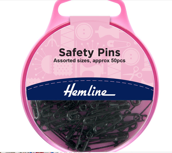 Safety Pins Assorted Black 50 Pieces - H414.99