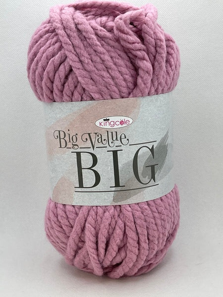 King Cole Big Value BIG Mega Chunky Yarn 250g - Dusty Pink 4428 BoS/Mhd