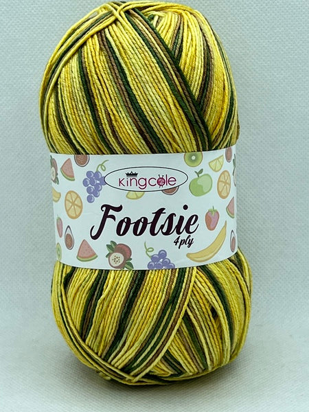 King Cole Footsie 4 Ply Yarn 100g - Pineapple 4907
