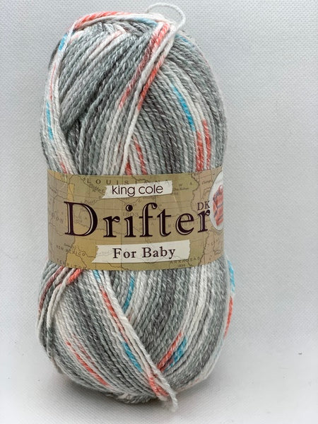King Cole Drifter For Baby DK Baby Yarn 100g - Pewter 1381