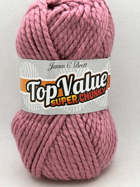 James C. Brett Top Value Super Chunky Yarn 100g - Rose TSC07
