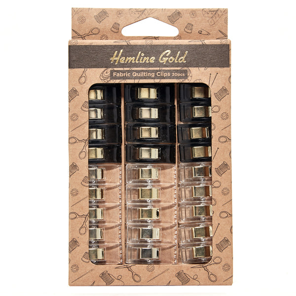 Hemline Gold Quilters Clips Small 30 Pieces - HG230.S.30