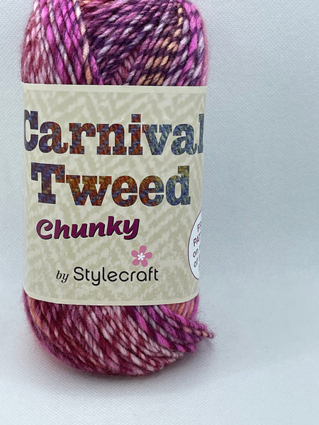 Stylecraft Carnival Tweed Chunky Yarn 100g - Festival 7120