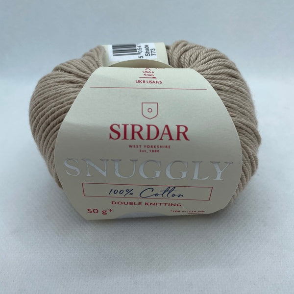 Sirdar Snuggly 100% Cotton DK Baby Yarn 50g - Fawn 773 (Discontinued)