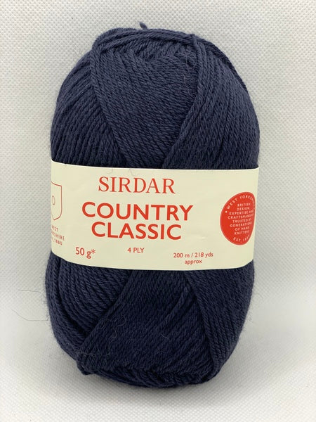 Sirdar Country Classic 4 Ply Yarn 50g - Navy 952