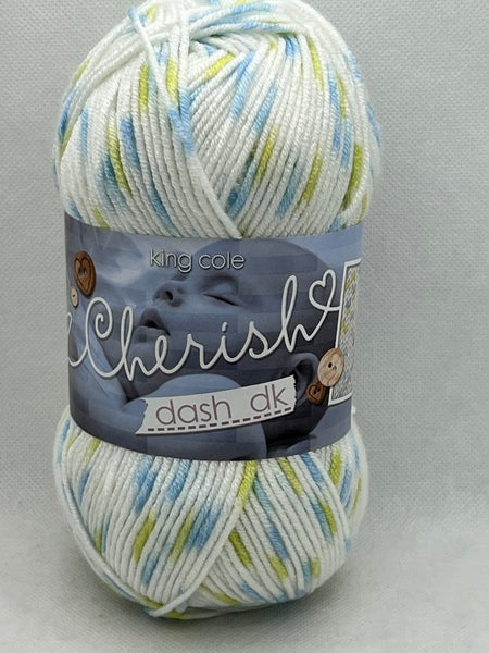 King Cole Cherish Dash DK Baby Yarn 100g - Mint Crumble 2711 (Discontinued)