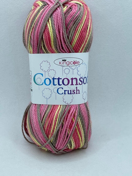 King Cole Cottonsoft Crush DK Yarn 100g - Sorbet 2442 (Discontinued)