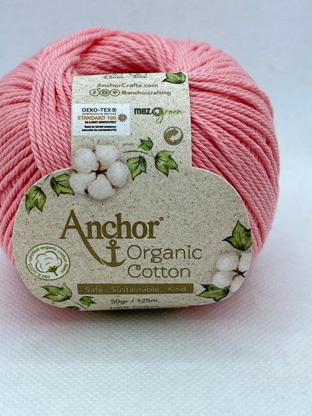 Anchor Organic Cotton 4 Ply Yarn 50g - Flamingo Pink 0410
