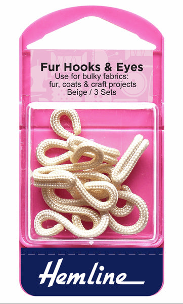 Fur Hooks and Eyes Beige - H402.BE