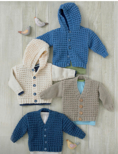 Knitting Pattern - Baby Cardigans -  Sirdar Supersoft Aran - 5164