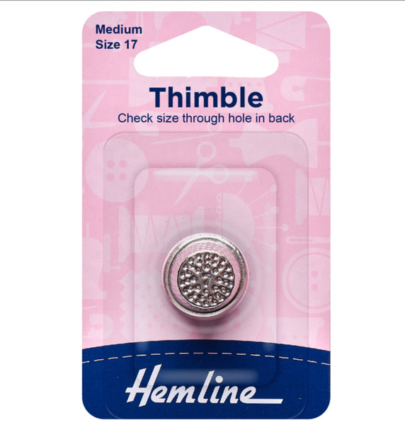 Hemline Thimble Metal Size 16 Small - H222.S