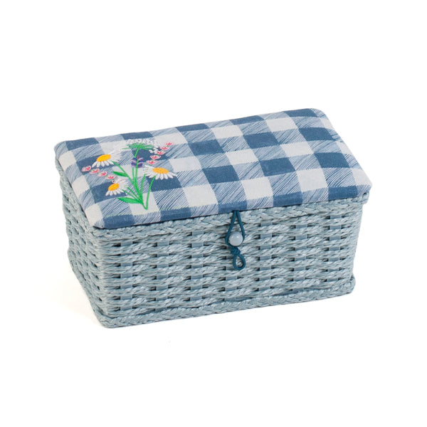 Hobby Gift Sewing Box Wicker Basket Wild Floral Plaid Small - HGSWE/604