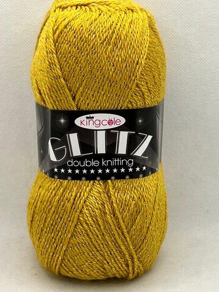 King Cole Glitz DK Yarn 100g - Antique Gold 3503