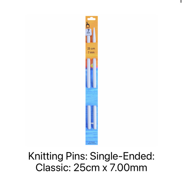 Pony Classic Single-Ended Knitting Needles 7.00mm 25cm 31665