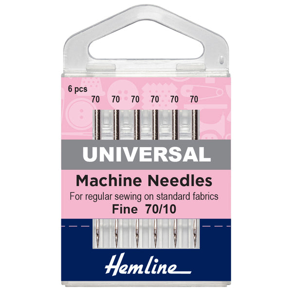 Hemline Sewing Machine Needles Universal Fine 70/10 - H100.70