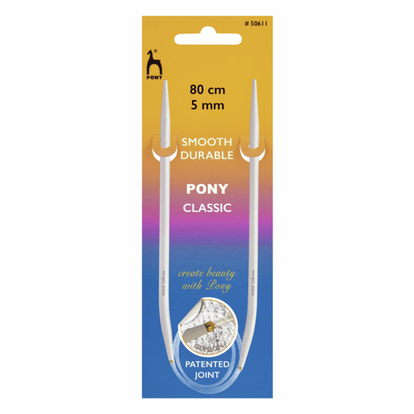 Pony Classic Fixed Circular Knitting Needles 5.00mm 80cm 50611