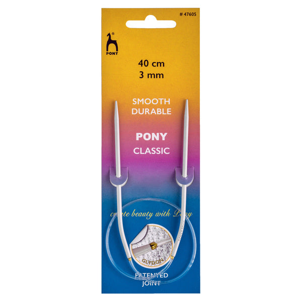 Pony Classic Fixed Circular Knitting Needles 3.00mm 40cm 47605