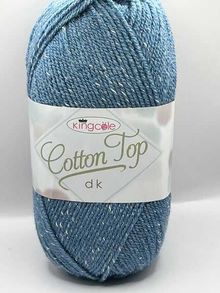 King Cole Cotton Top DK Yarn 100g - Dolphin Blue 4230