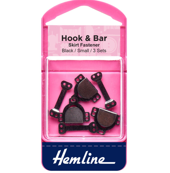 Hook and Bar Small Black Pack of 3 - H431.S