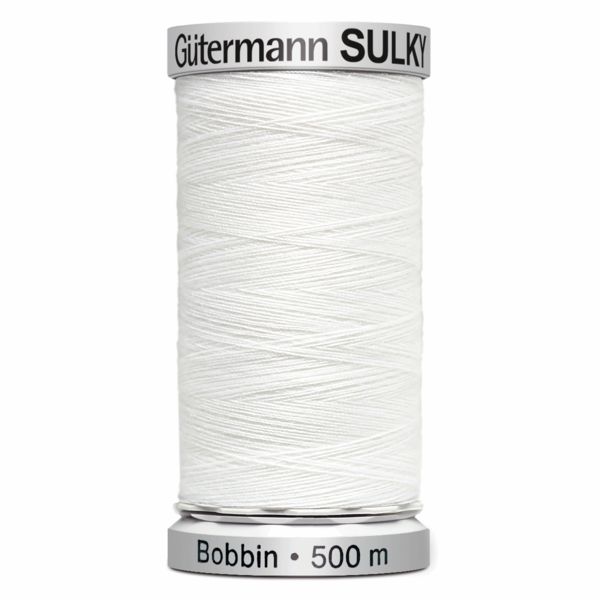 Gutermann Bobbin Thread: 500m: (1001)