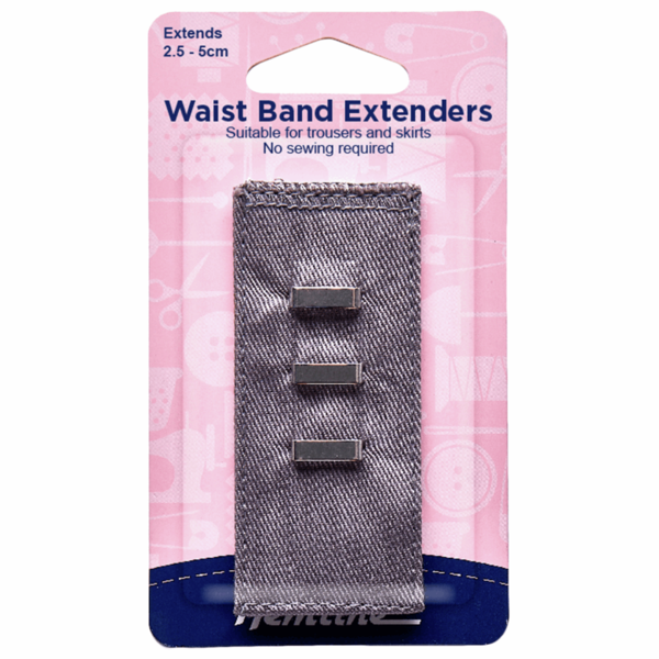 Hemline Waist Band Extender Hook Light Grey - H769.LG