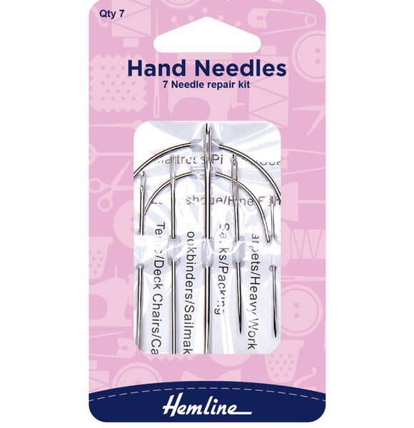 Hemline Hand Sewing Needles Repair Kit 7 Pieces - H215.7