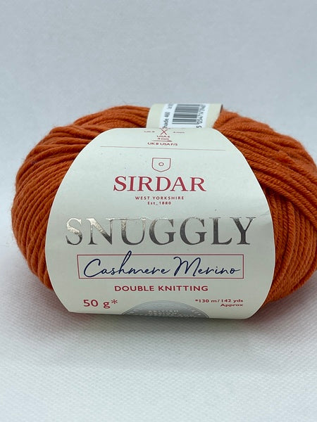 Sirdar Snuggly Cashmere Merino DK Baby Yarn 50g - Orange 460 (Discontinued)