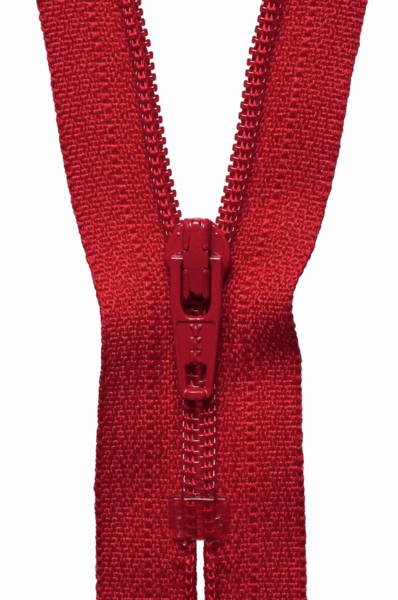 Nylon Dress and Skirt Zip: 20cm: Red - Y420\519