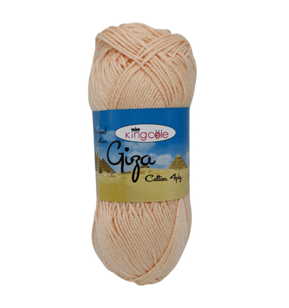 King Cole Giza Cotton 4 Ply Yarn 50g - Peach 2413 (Discontinued)