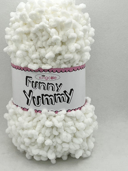 King Cole Funny Yummy Chunky Yarn 100g - White 4140