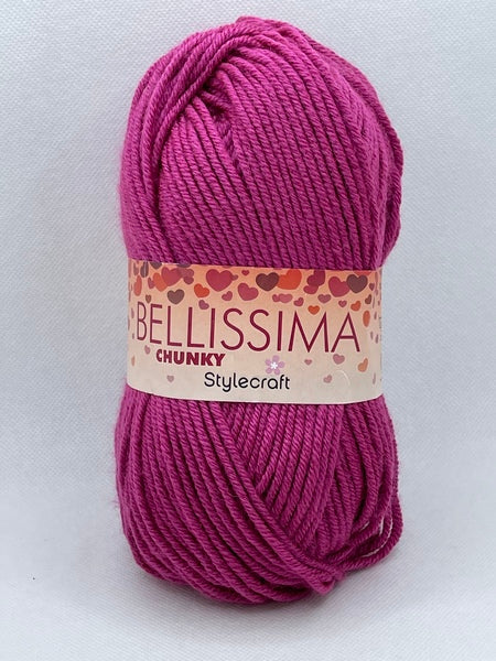 Stylecraft Bellissima Chunky Yarn 100g - Raspberry Riot 3924