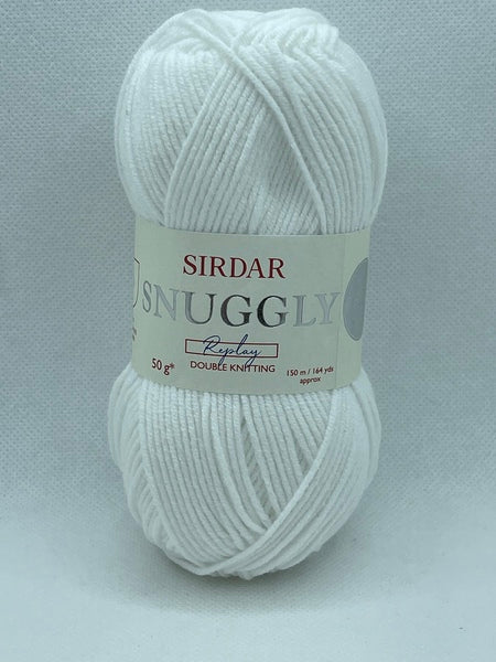 Sirdar Snuggly Replay DK Baby Yarn 50g - Whizz Kid White 100