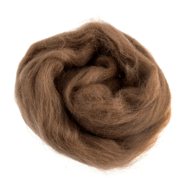 Natural Wool Roving 10g - Cafe au Lait - FW10.003