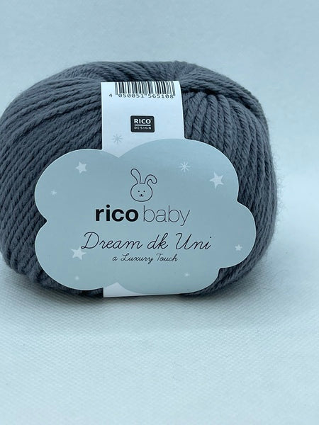 Rico Baby Dream Uni DK Baby Yarn 50g - Anthracite 006