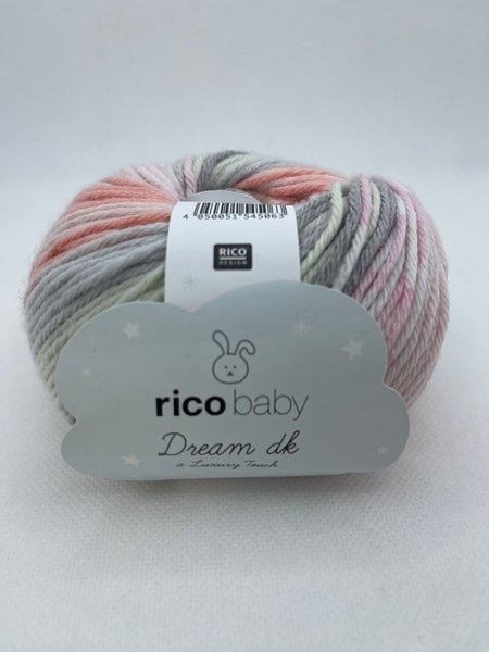 Rico Baby Dream DK Baby Yarn 50g - Salmon-Grey 001
