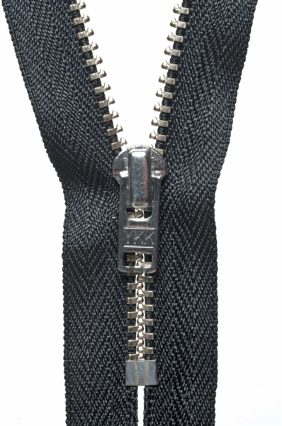 YKK Metal Trouser Zip Black 15cm 6”