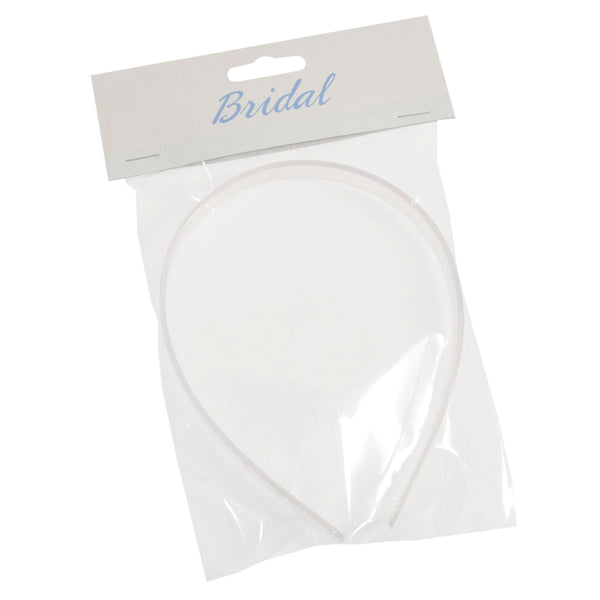 Plastic Headband Clear 1.3cm x 10.3cm - BCB1016CL