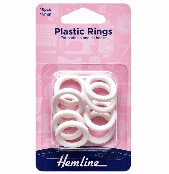 Plastic Rings - White - 15mm - H471.15.W